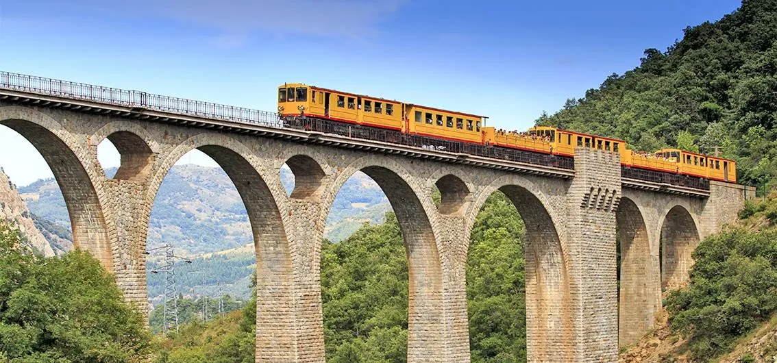 Der Petit Train Jaune in den Pyrenäen